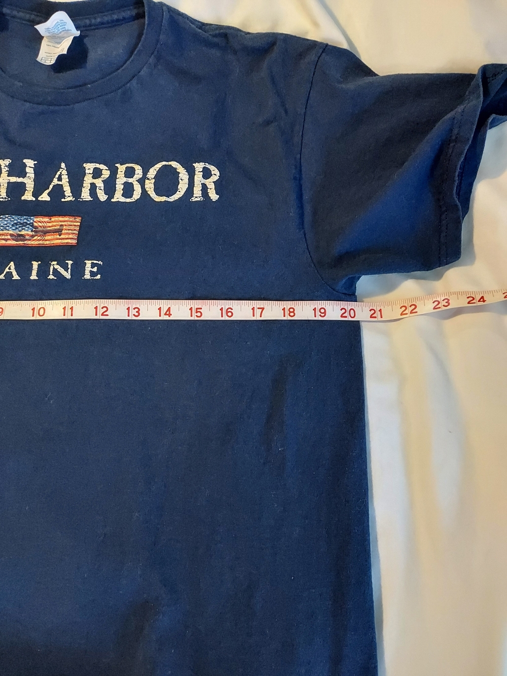 Vintage Bar Harbor Maine Graphic T-Shirt Delta Pro Weight Navy Blue L - Picture 5 of 7